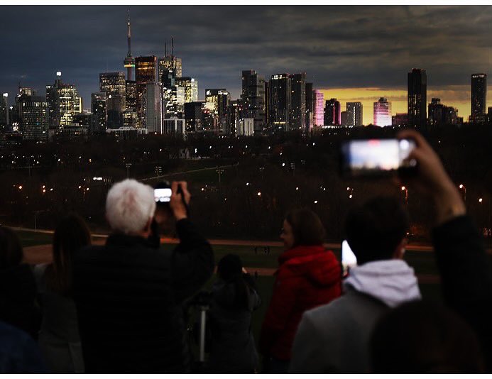 Cloud cover in Toronto meant no totality for the eclipse. The crowds came out to Riverdale park still. #eclipse #toronto @tinfoilhat