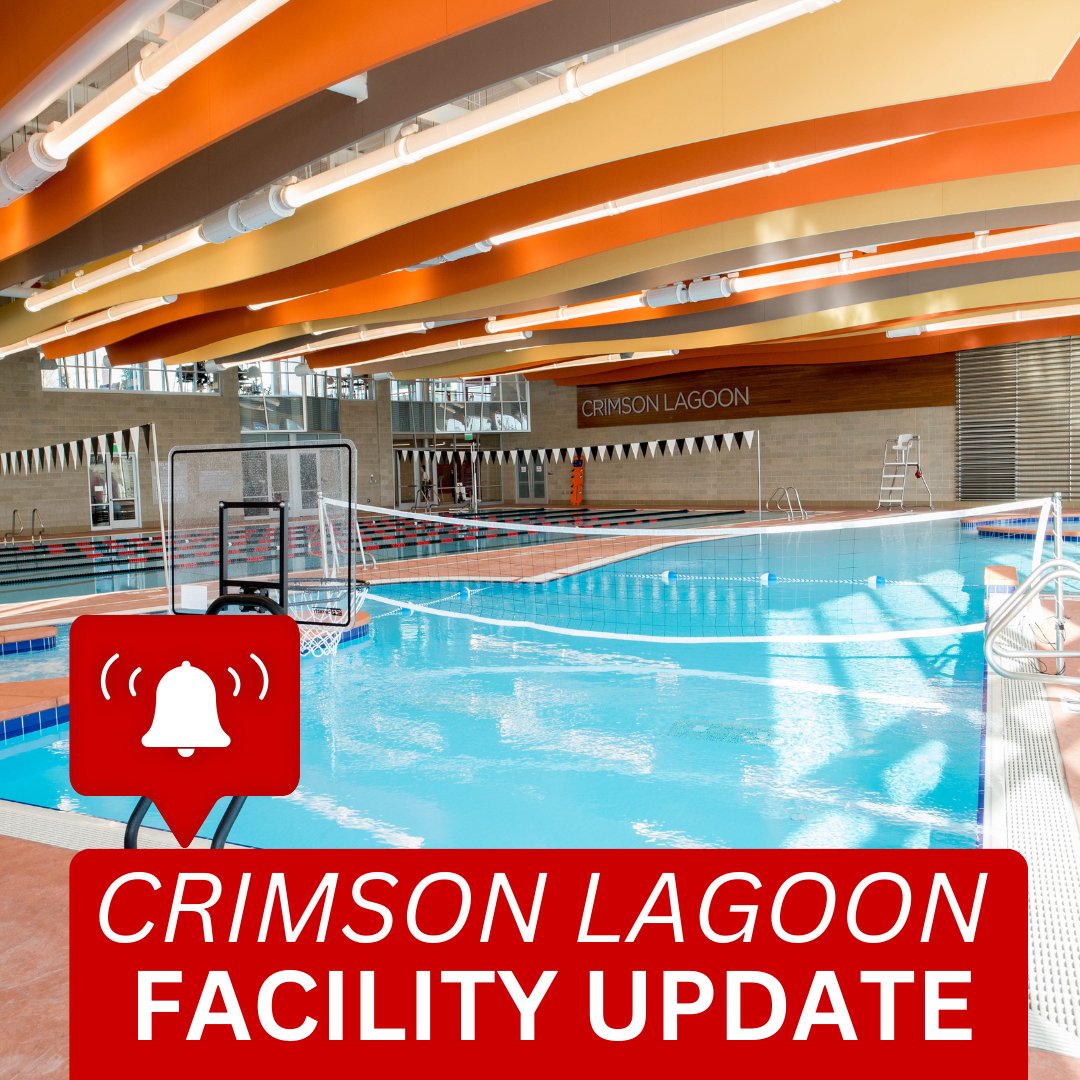 The 50M Lap Pool and Hot Tub will reopen at 4pm today, 4/8. The Activity Pool will remain closed. Please stay tuned for updates.