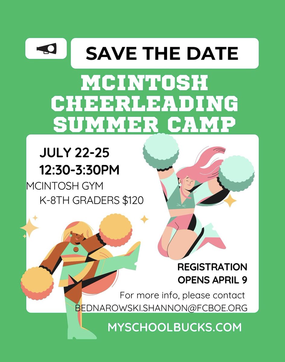 shannonbed's tweet photo. Mini Camp registration starts tomorrow! 💚🖤🤍📣 https://t.co/iaiQ4fLHDU