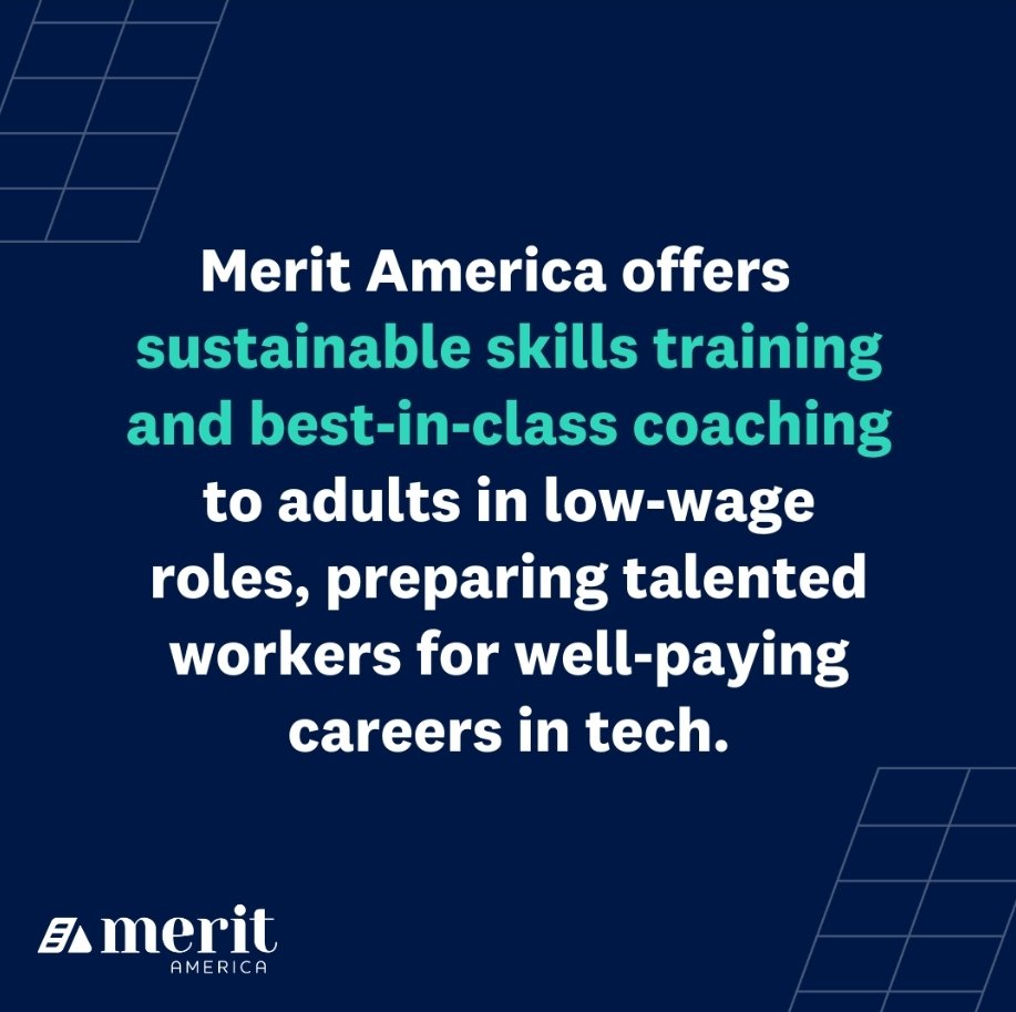 chicrevolt's tweet image. If you or anyone in your life is looking to #breakintotech, check out @MeritAmerica. It&apos;s a nonprofit that provides a pathway to well-paying tech careers for people stuck in low-wage jobs.

(Provide my name if you end up applying for the program! 😘) 

bit.ly/merit-america-…