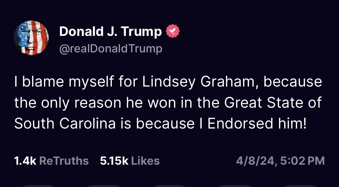 MAJOR BREAKING: Trump accepts responsibility for a failure for first time in his life.