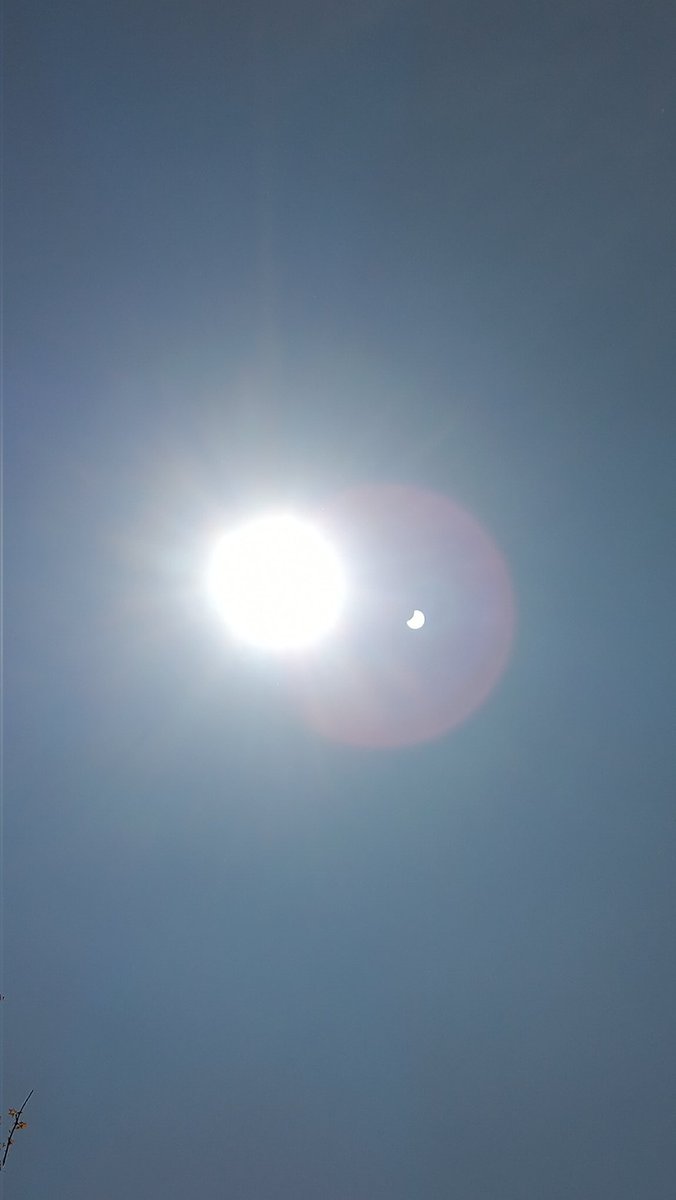 It looks like the eclipse is next to the Sun