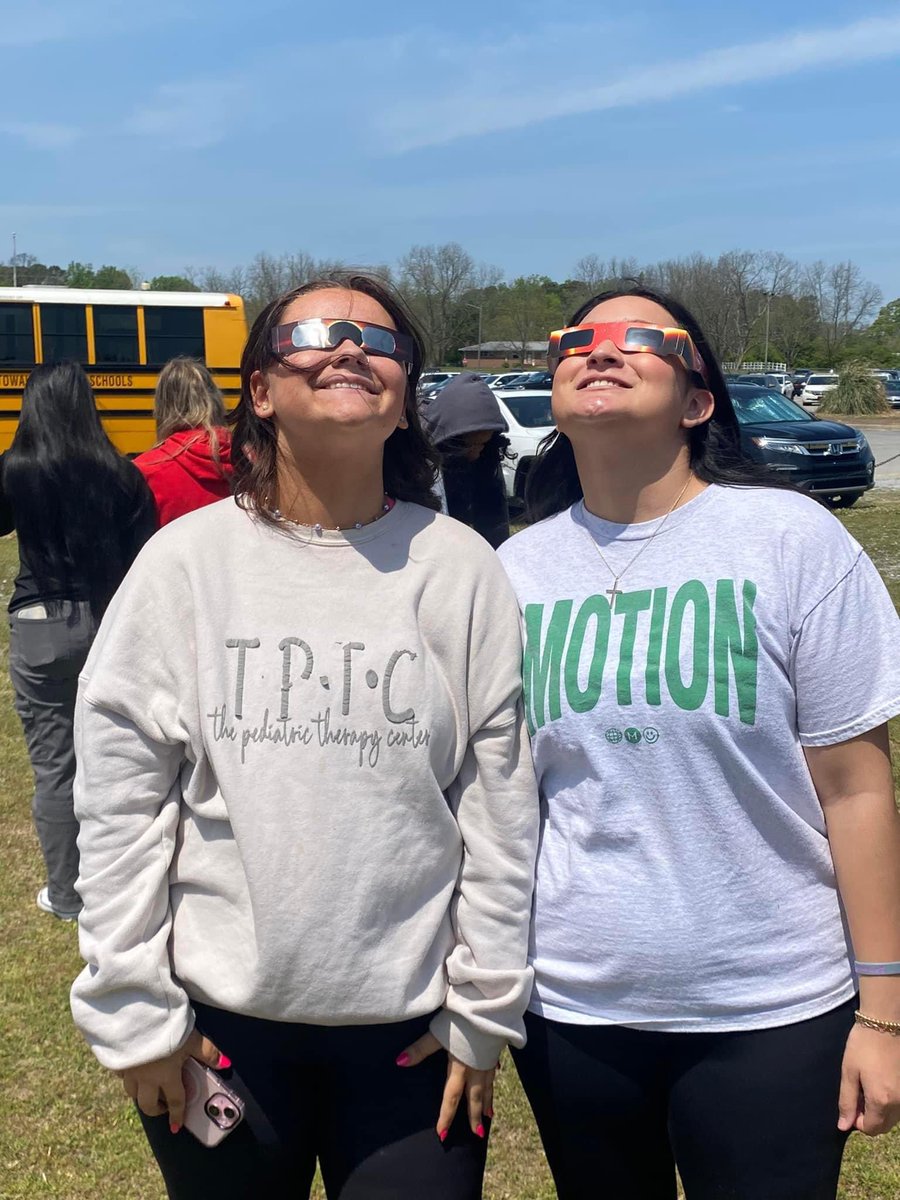 Today’s eclipse was an amazing sight to behold… but only with safety glasses of course! #sshseclipse2204 😎