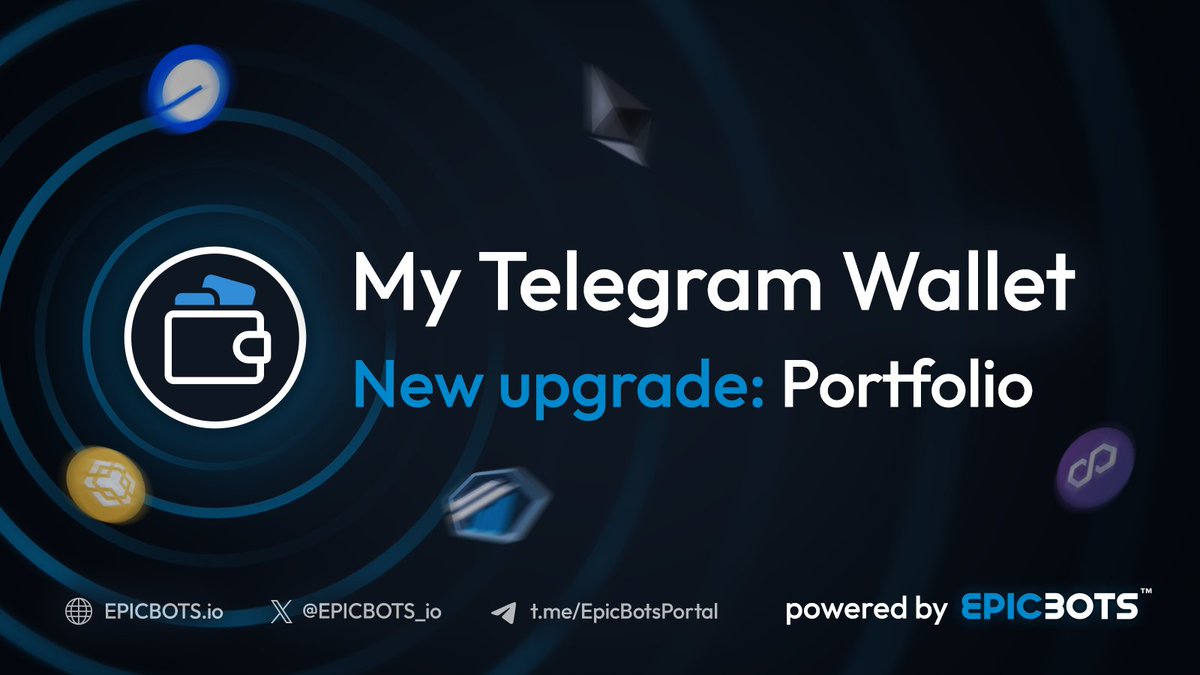 t.me/MyTelegramWall… has a new #EPIC feature! You are now able to view all the assets that you own inside of all the wallets which are verified with My Telegram Wallet. Simply go to the dashboard and check out your #Portfolio! ☑️ Current supported chains: #BSC #Polygon…