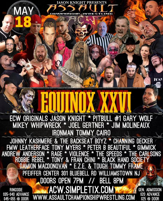 Just received this from @JasonKnightECW. #ECW names featured the image for this show include @MikeyWhipwreck_, @StudMuffinSays, @garywol56622342, @jimmolineaux + Ironman Tommy Cairo.