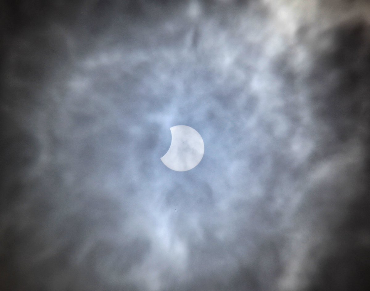 Captured The Partial Eclipse Here In Winnipeg, Manitoba. . #eclipse2024 #eclipse #2024eclipse #solareclipse #partialeclipse #winnipeg #manitoba #canada #canon