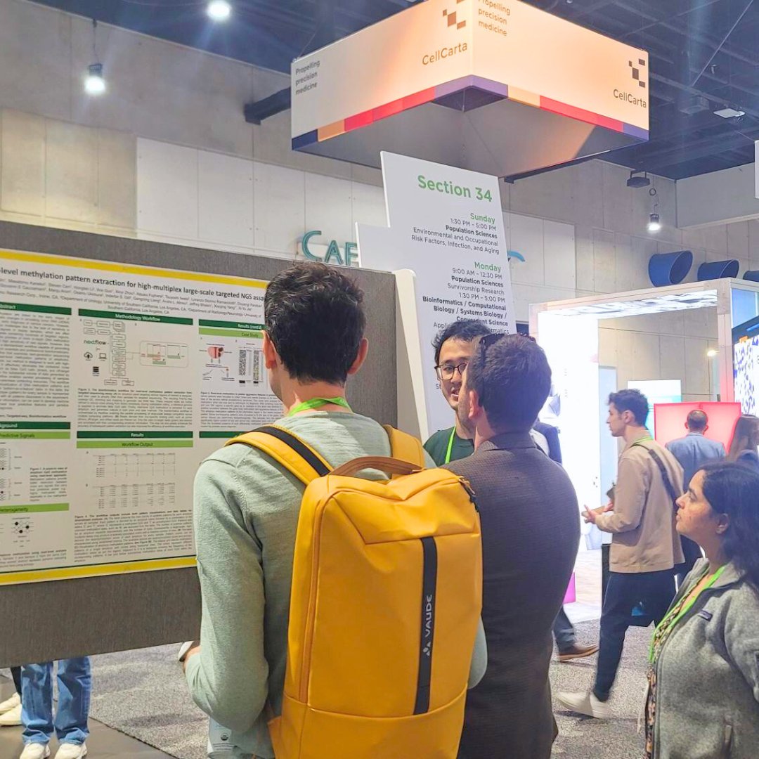 Check out our poster: 'Read-level Methylation Pattern Extraction for High-multiplex Large-scale Targeted NGS Assays' at #AACR24 until 5 PM! Poster Board: #15 Poster Section: 34 #Epigenetics #NGS #AACR