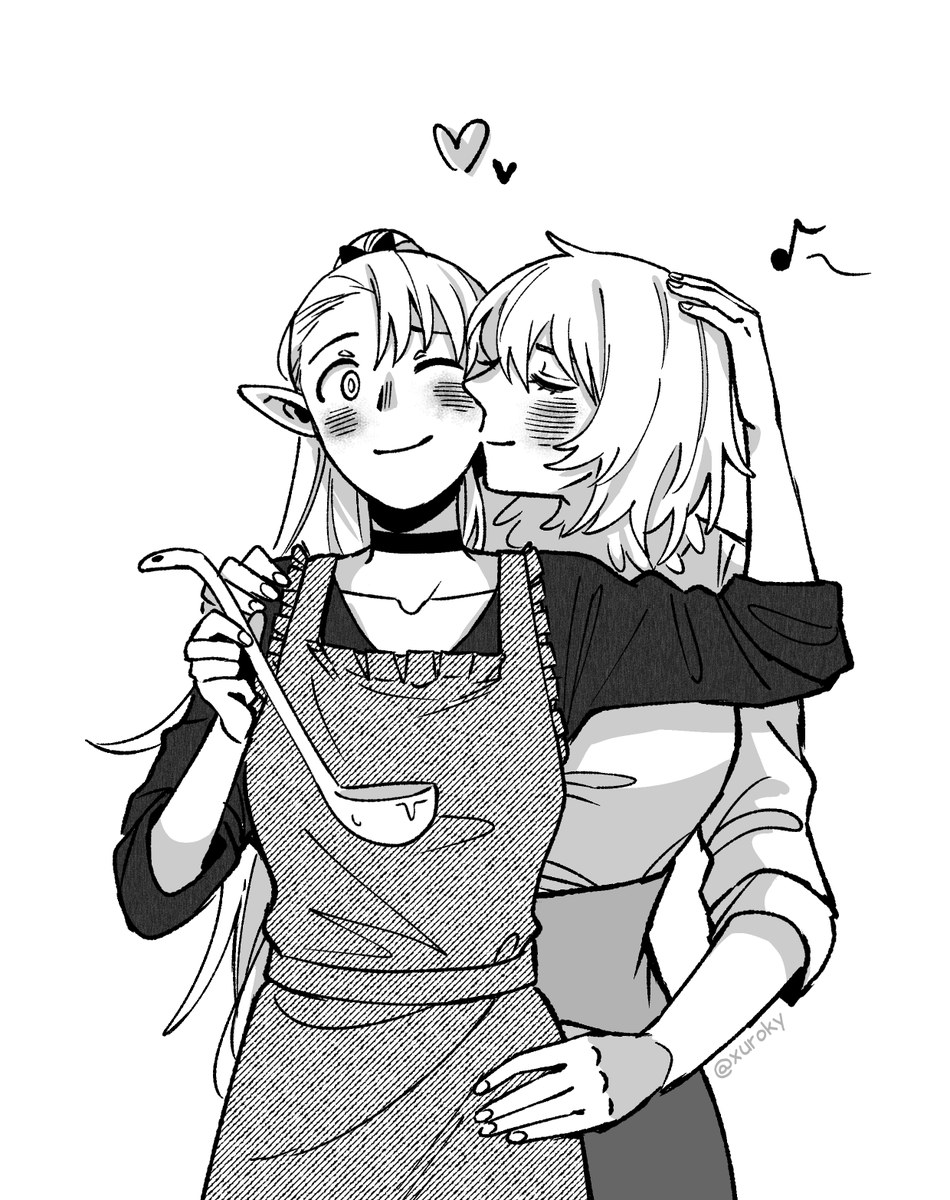 kkxuroky's tweet photo. dinner is ready #farcille #DeliciousinDungeon https://t.co/627UU8FmEA