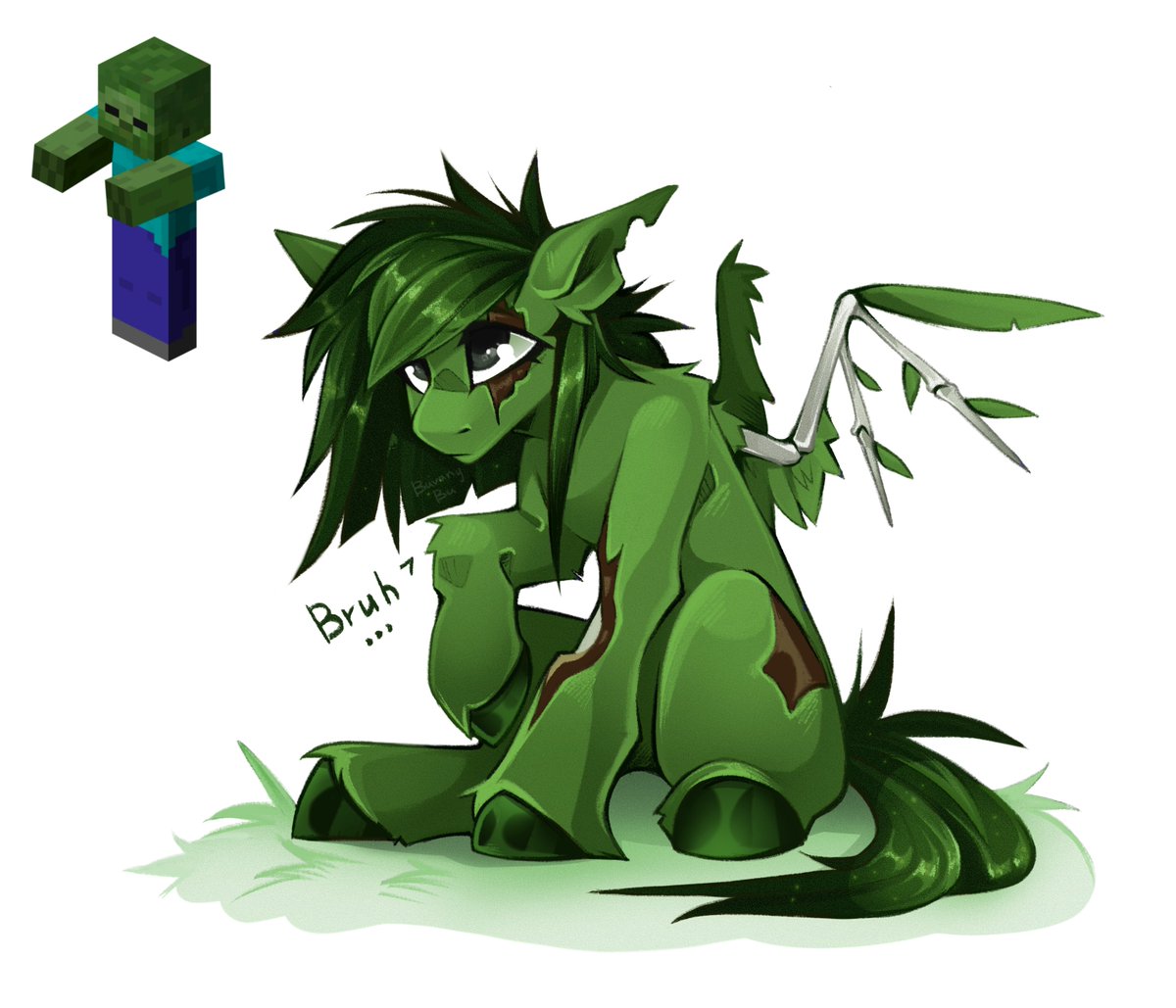 #mlp #pony #Minecraft #zombie - bruh