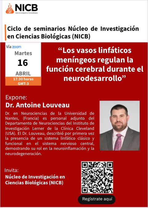 les hacemos extensiva la invitación de nuestro Núcleo de Investigación en Ciencias Biológicas (NICB) a participar en un seminario web, el día martes 16 abril a las 17:30 horas vía zoom.

Link de inscripción: udla.zoom.us/webinar/regist…