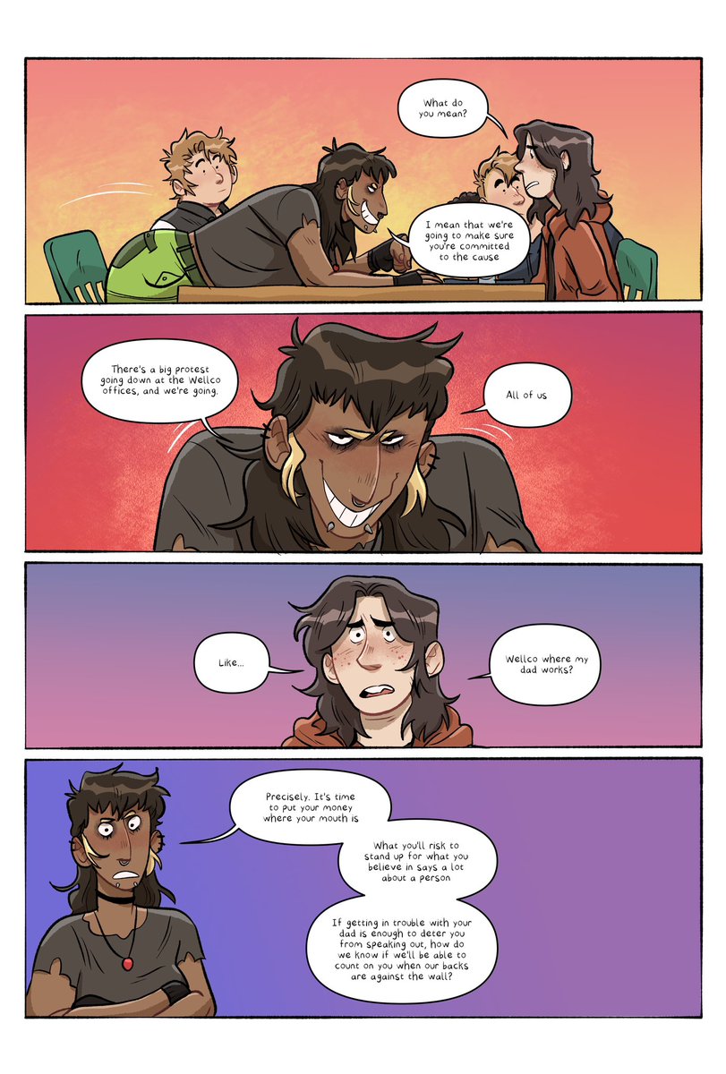 wasn’t there a big list of agents who rep comics floating around out there? 

also if you or your agent want to rep some killer queer YA horror graphic novels, my dms are open and my email is in my bio 

a sample page from each of the two books for which I’m seeking rep: