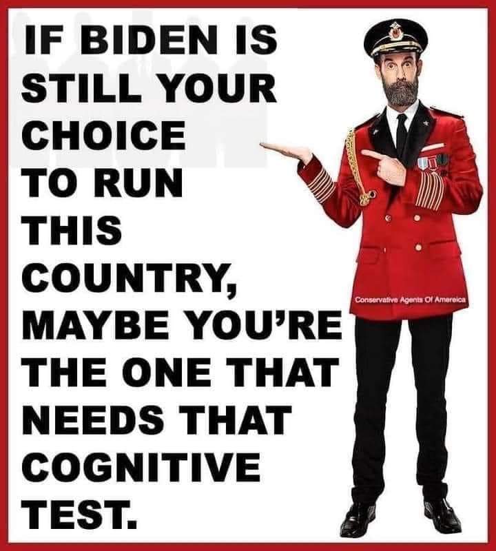 If you still plan to vote for Biden, maybe you're the one who needs a cognitive test.