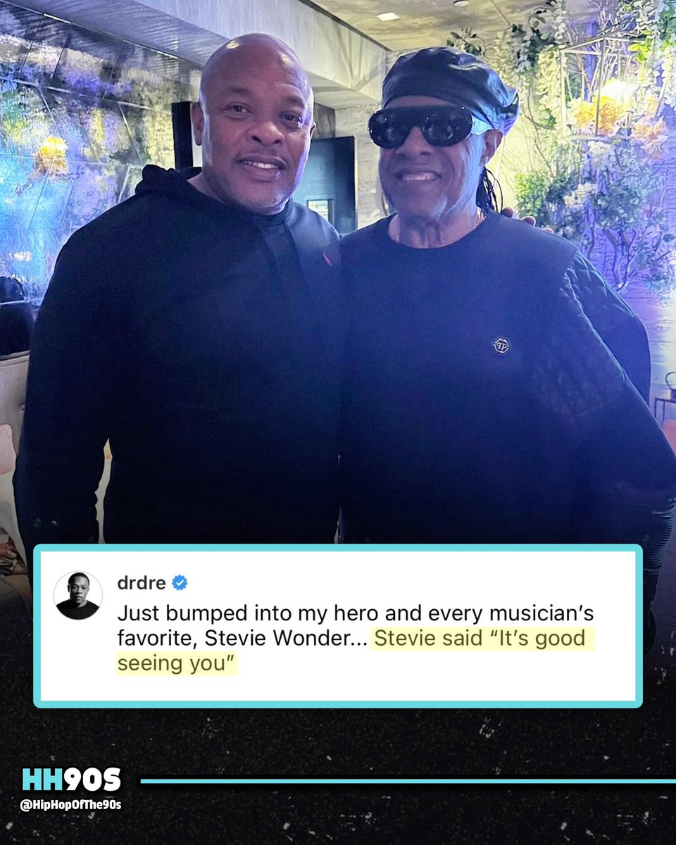 #DrDre & #StevieWonder 💯 Dr. Dre really cracked that joke 😂

📸 Via: @drdre
