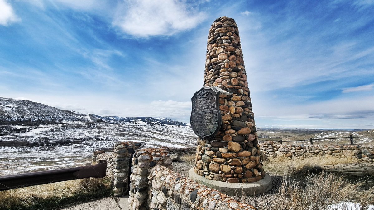 It was on this spot on 21st December 1866 that Lieutenant-Colonel Fetterman and the remnants of his command of 80 US servicemen were surrounded and killed to the last man by Indian forces under Red Cloud and Crazy Horse in what became known as the 'Fetterman Massacre'.