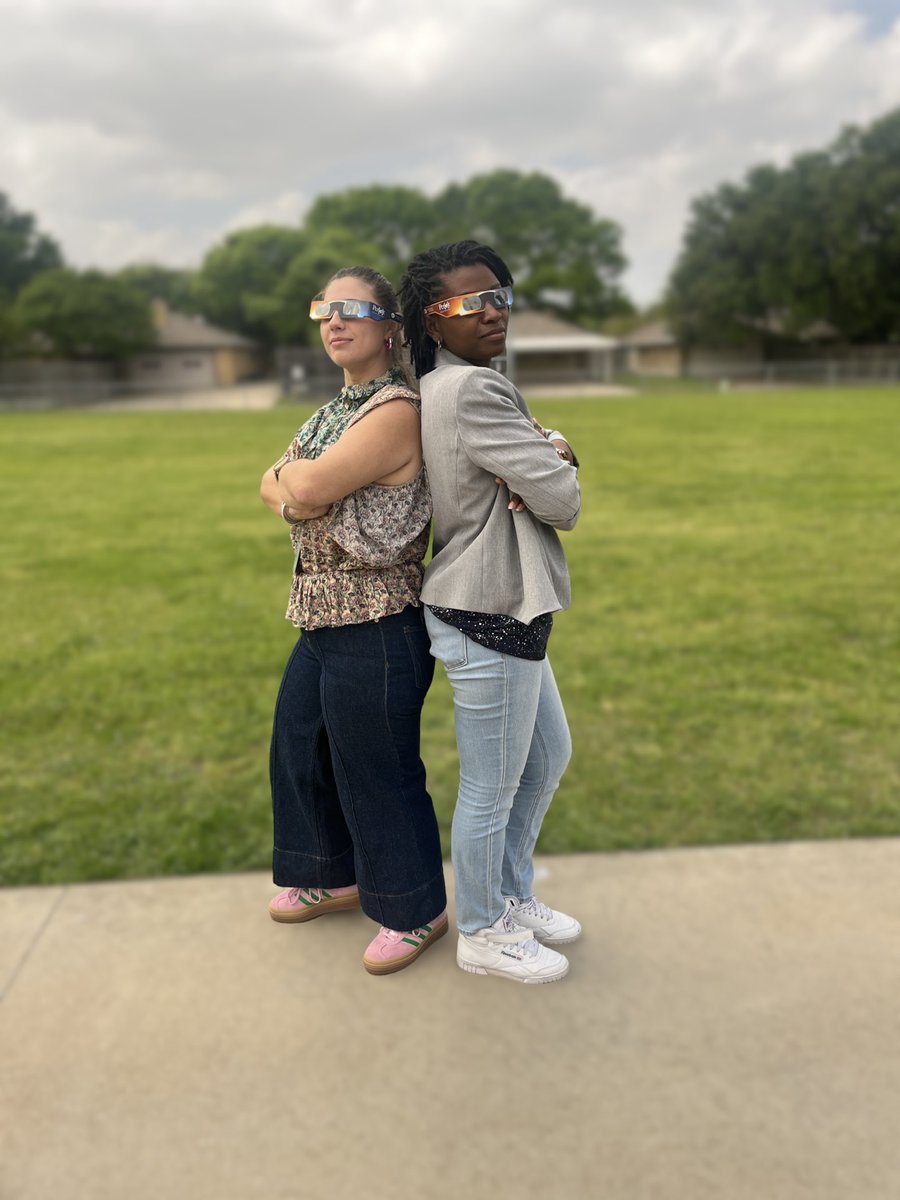 Making cosmic memories and capturing smiles during the eclipse! Yes, this science teacher geeked out!#RISDweareone #RISDbelieves #Eclipse2024 #solareclipseshenanigans #scienceteacher
