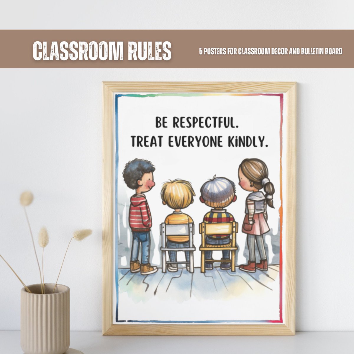 5 Printable Classroom Rules Posters for Classroom Decor and Bulletin Board #positiveaffirmations #classroomdecor #classroom #bulletinboards #printable #poster #school #student #teacher #backtoschool #classroomideas #classroomrules

teacherspayteachers.com/Product/5-Prin…
