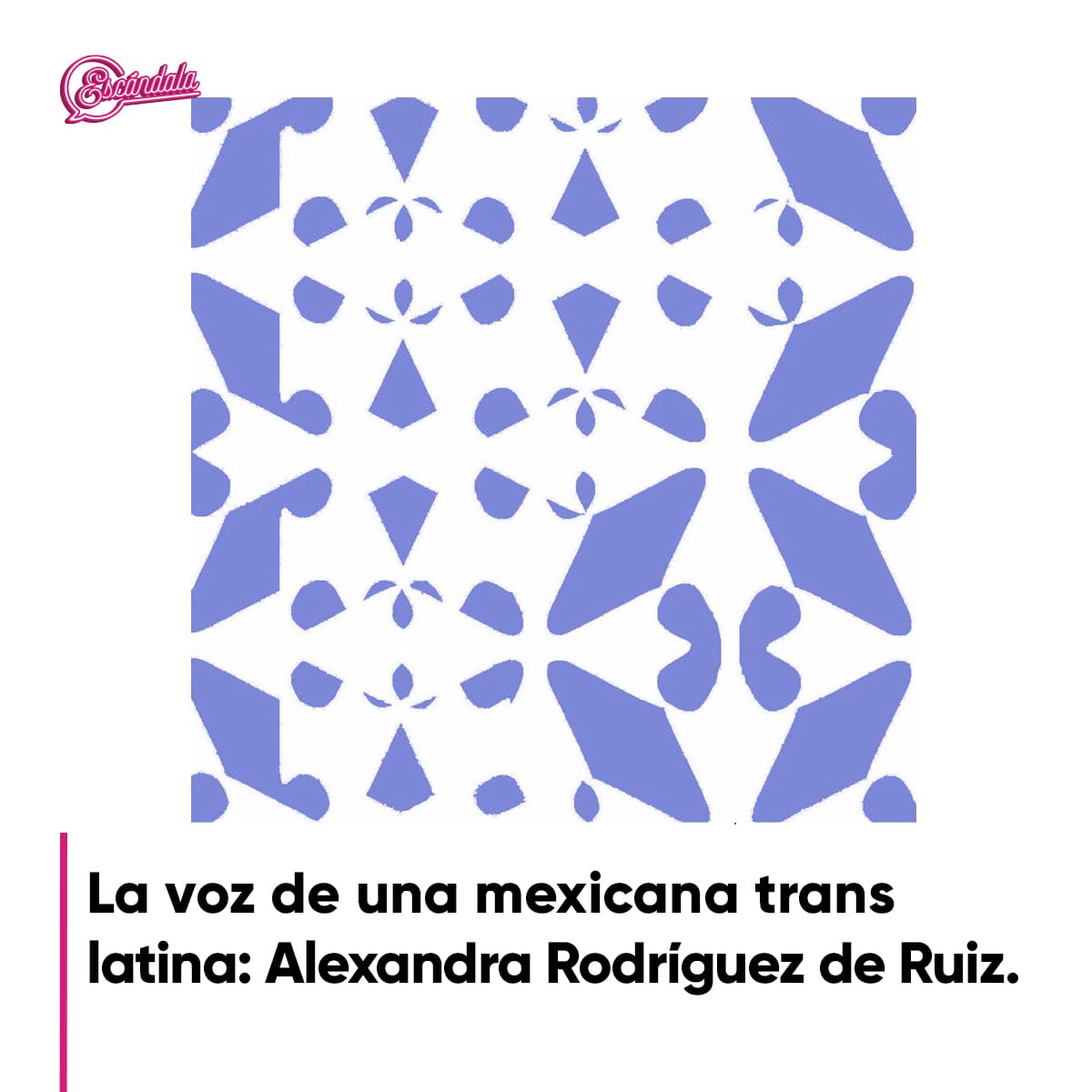 Alexandra Rodríguez de Ruiz

¡Conoce la historia de una mujer translatina y sus vivencias de chikilla!
#Memoria #Trans 🏳️‍⚧️

escandala.com/la-voz-de-una-… 

@librosunam