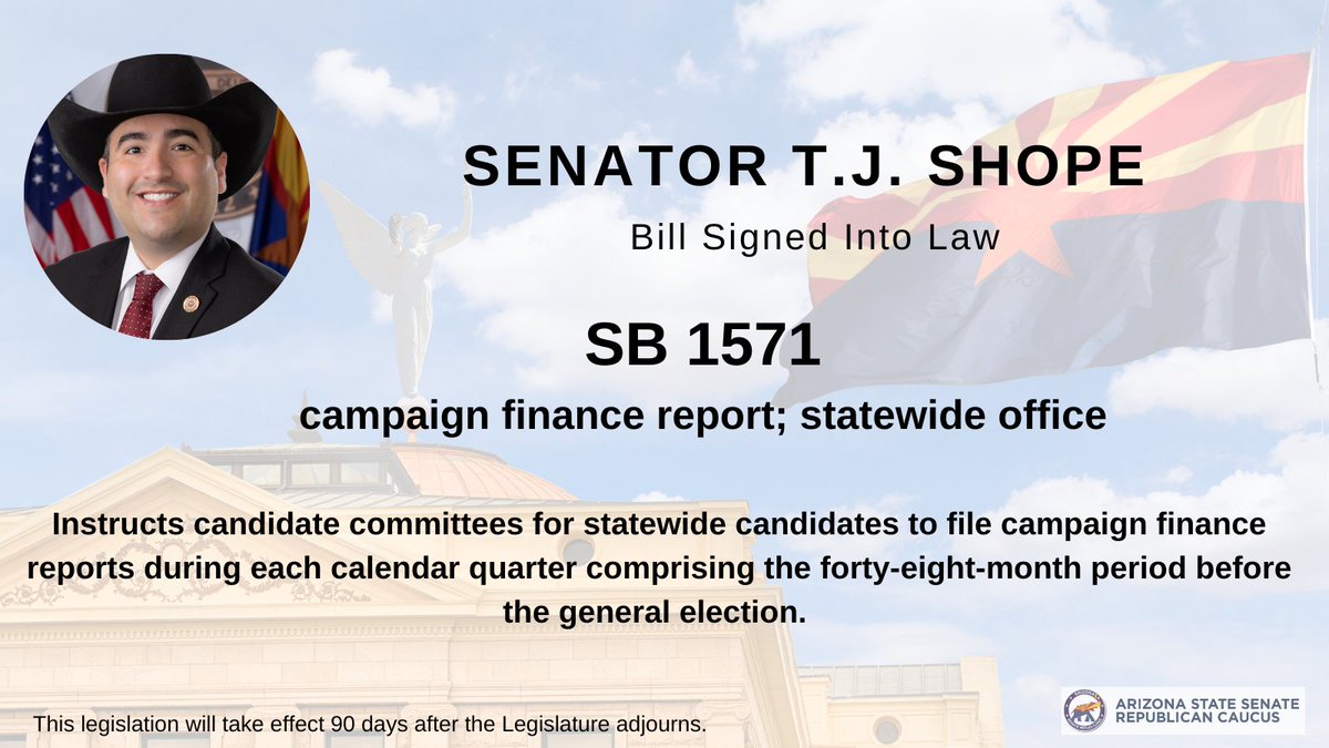 SB 1571, sponsored by Senator @TJShope, has been signed into law! More on this bill: azleg.gov/legtext/56leg/…