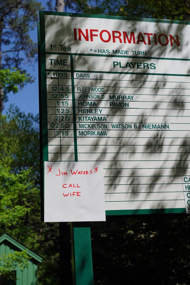 😬 Not looking good Jim… #themasters (Via: @Sean_Zak)