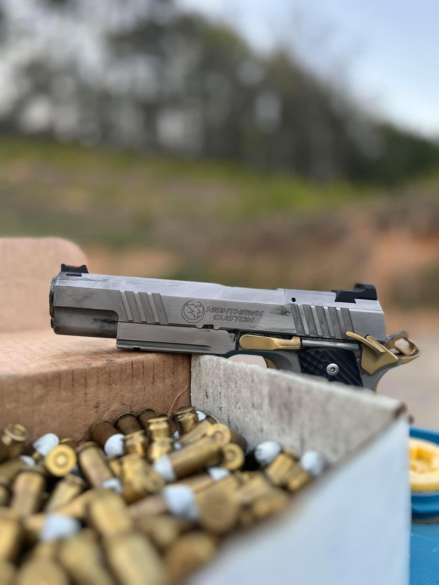You know it’s been a good day at the range when your pistol looks like this 🇺🇸 Not just pretty, Nighthawk Custom pistols are built to do work! Share your range photos in the comments below.