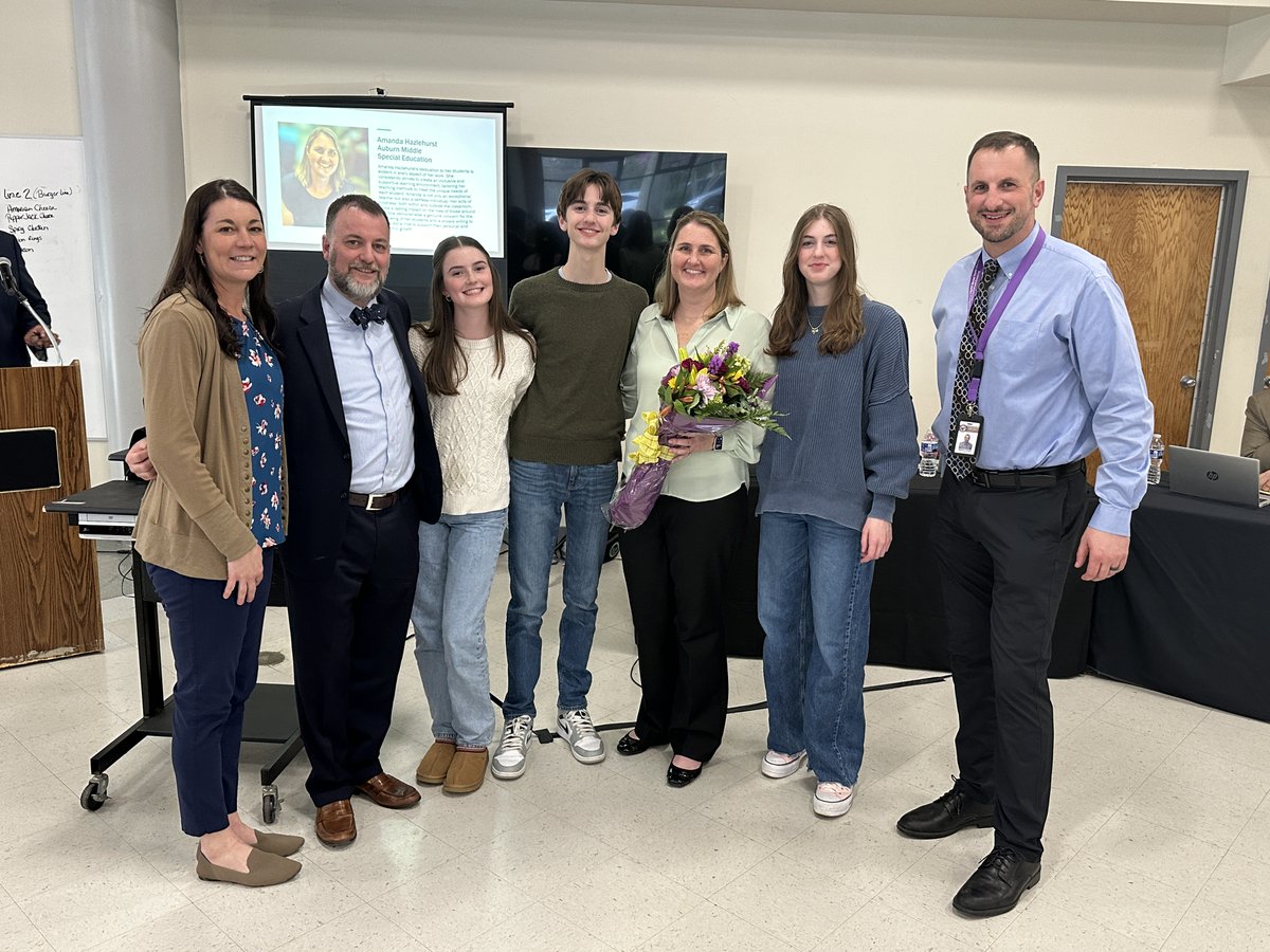 We're proud to announce Amanda Hazlehurst, Auburn Middle special education teacher, as the FCPS Teacher of the Year! Her dedication to student success is unmatched, creating inclusive environments and spreading kindness. Congrats, Ms. Hazlehurst!🍎 #TeacherOfTheYear