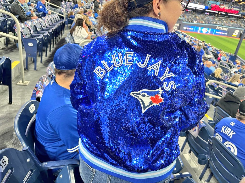 Why, YES, I did buy the sparkle Jays jacket!!! #TOTHECORE #LetsGoBlueJays @BlueJays