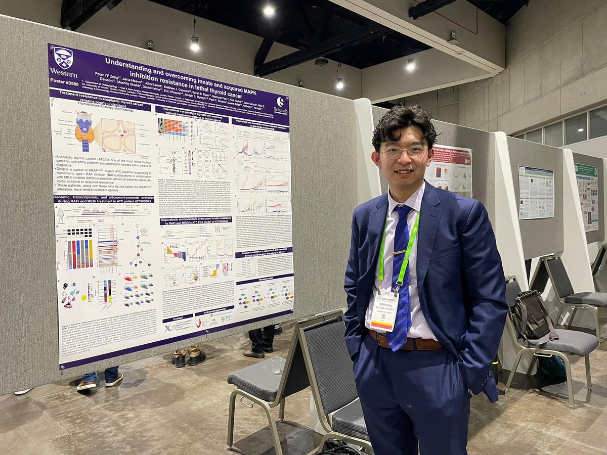 nicholslab1's tweet image. MD PhD student @peteryufanzeng and Post Doc @mushfiqddc presenting our latest work in targeted therapy for anaplastic thyroid cancer and a novel immmunotherapy combination for HNSCC at #AACR24 @AACR @Western_MDPhD @SchulichMedDent @LHSFCanada @CIHR_ICR