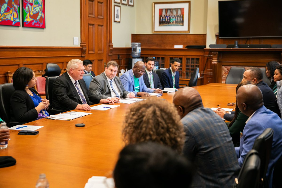 It was a pleasure to host the Black Business Leaders Roundtable at Queen’s Park today with @Charmomof5 and @MichaelFordTO. I appreciate the great discussion about how we can continue supporting new opportunities for Black entrepreneurs in Ontario.