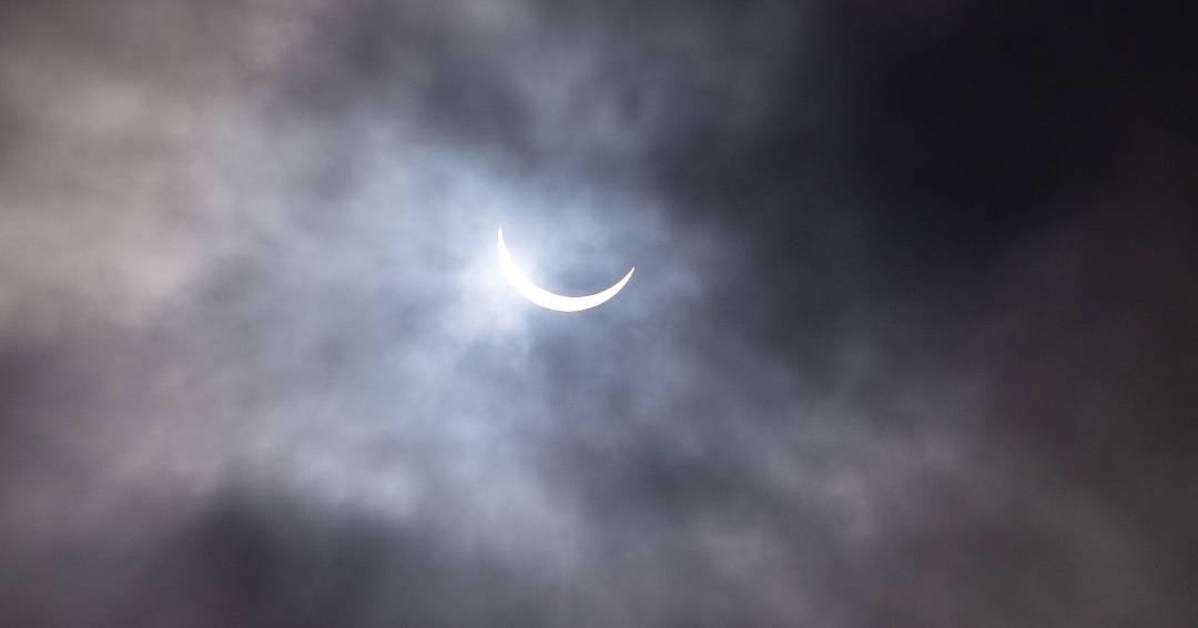 A look at the #solareclipse from Belmont University! 🌙