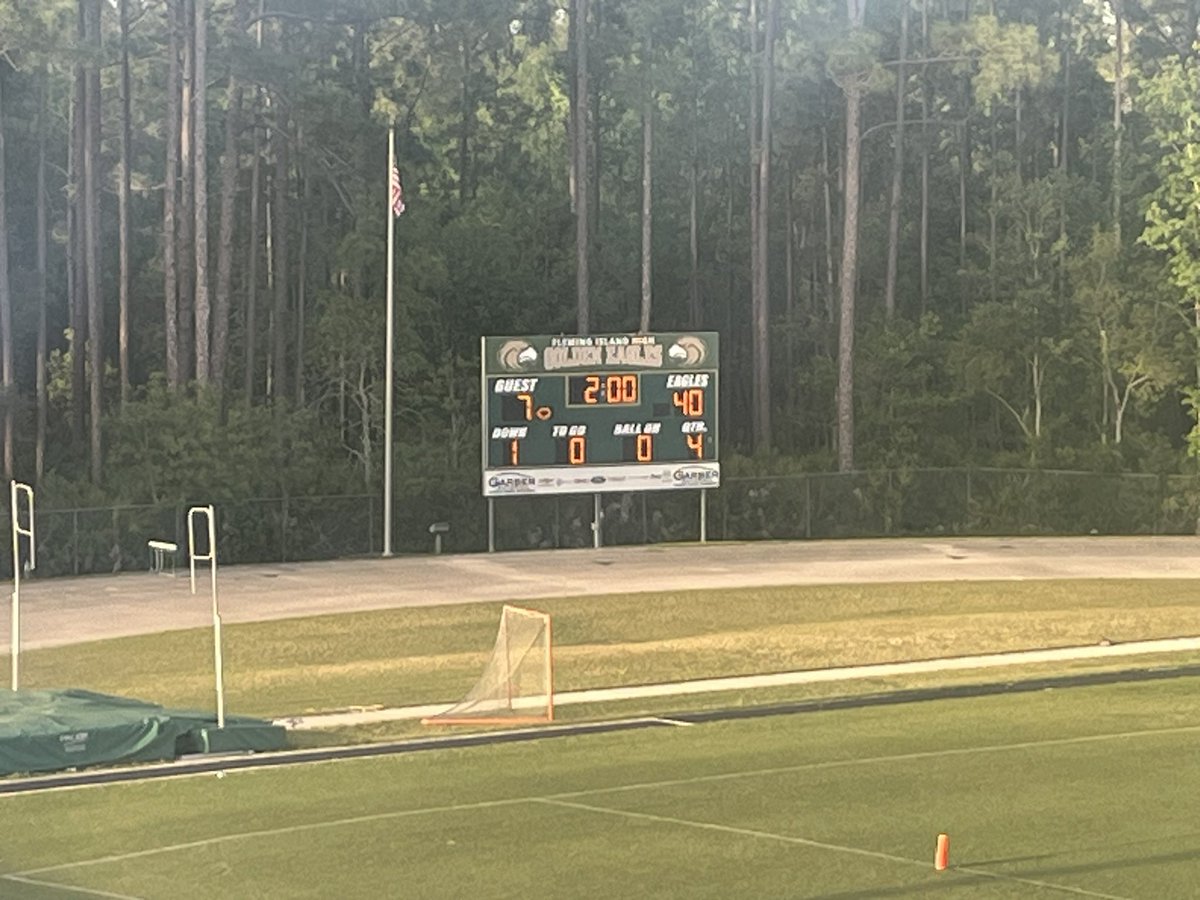 District Finals Bound! Your Golden Eagles Flag Football team tops Orange Park to advance to Wednesday evening’s Final, here at The Rock! 6:00 PM, be there! @Andy_Villamarzo @FlaHSFootball #SoarHigher