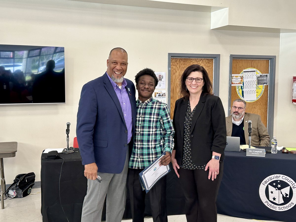 🎉 Congratulations to Talib Bay, a senior at Fauquier High School, for being selected as the FCPS April Student of the Month! 🏅 Talib's resilience, commitment to excellence, and engagement in both staff and studies inspire us all. Way to go, Talib! 🌟 #StudentOfTheMonth