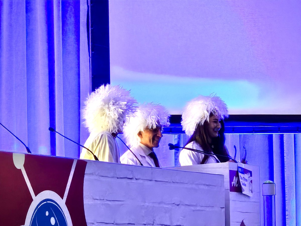 The 3 Teslas put up a strong fight at the Jeopardy competition @ #ACC24 Although we did not win - we certainly won the audience’ hearts for our #madscientist costume efforts! Now that’s still a win!!😄😂 Thx to all organizers @ACCinTouch for putting this together. So much fun!🙌🏼