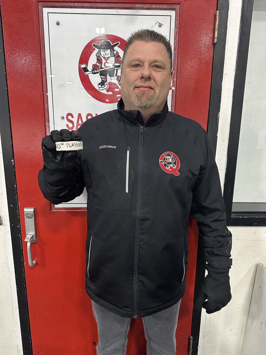 Congratulations to Head Coach Travis Bruce for reaching his 100th playoff win with the Quakers in this series! Following last night's win against the Capitals, his tally now stands at an impressive 103 playoff wins.