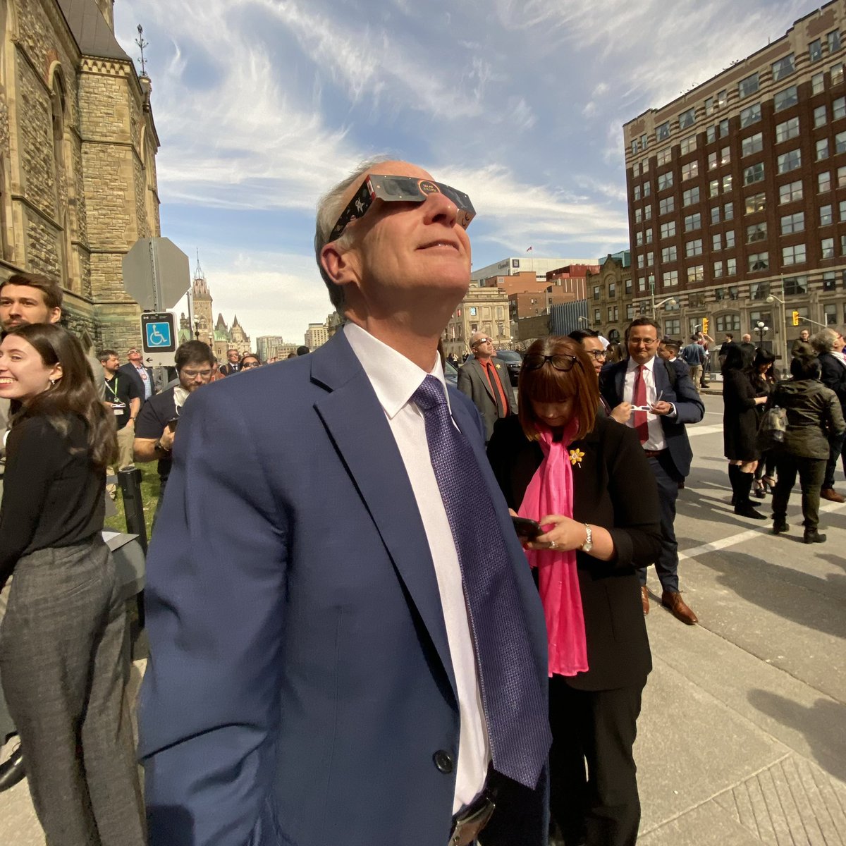 The 2024 #SolarEclipse was a reminder of our small place in the vastness that is our universe. Grateful to have been in #Ottawa on Parliament Hill for such a humbling and rare experience.
