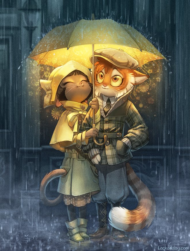 April showers...

#Lackadaisy #MuseeDMonday #Lackadailies #LackadaisyCats