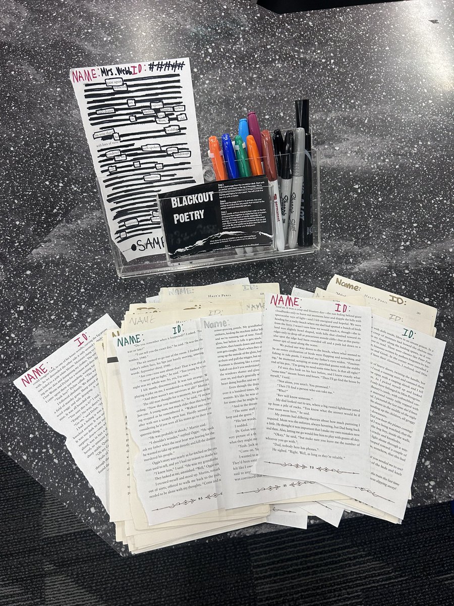 CMSE Library (@cmse_library) on Twitter photo Blackout Poetry starts tomorrow in the library! We recycled a couple of damaged books to get pages to make our poems. We look forward to seeing your poems tomorrow, Broncos! <a href="/CISDlib/">Coppell ISD Libraries</a> <a href="/coppelleast/">Coppell Middle School East</a> Blackout Poetry starts tomorrow in the library! We recycled a couple of damaged books to get pages to make our poems. We look forward to seeing your poems tomorrow, Broncos! <a href="/CISDlib/">Coppell ISD Libraries</a> <a href="/coppelleast/">Coppell Middle School East</a>