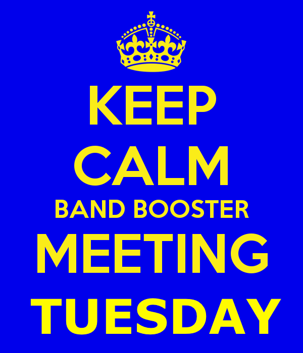 Band parents - please join us tomorrow at 7pm in the band room for the booster meeting!