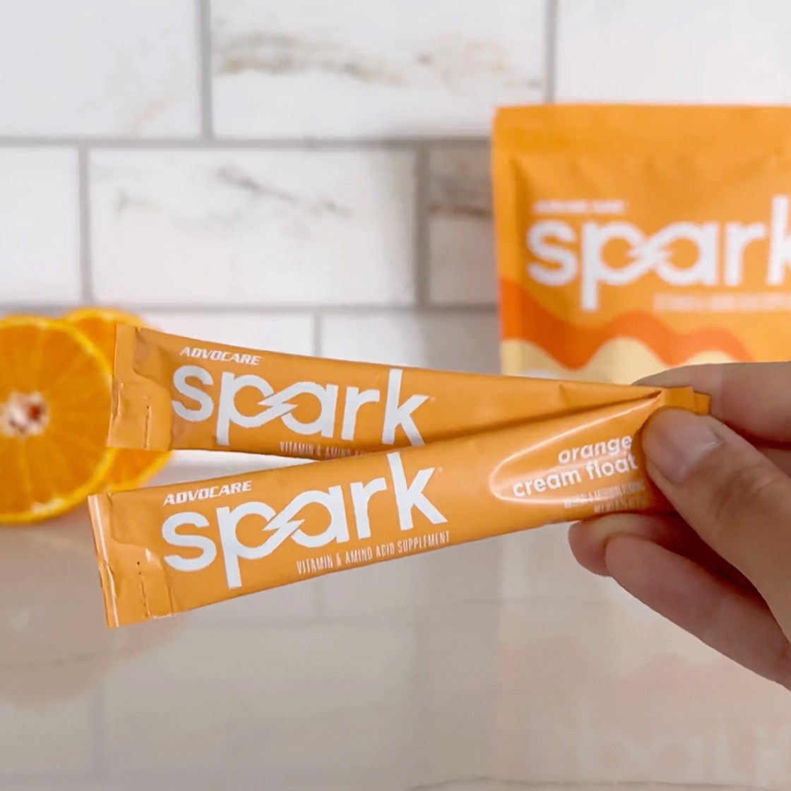 Leave a 🧡 if you're in love with Spark® Orange Cream Float. advo.care/43PXge3