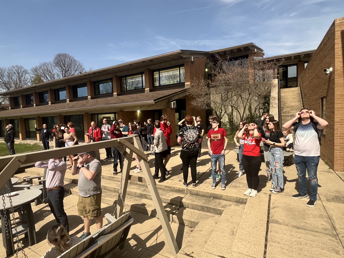 It was a beautiful day on the CUAA's campus for viewing today’s eclipse! “Praise him, sun and moon, praise him all you shining stars!” (Psalm 148:3)