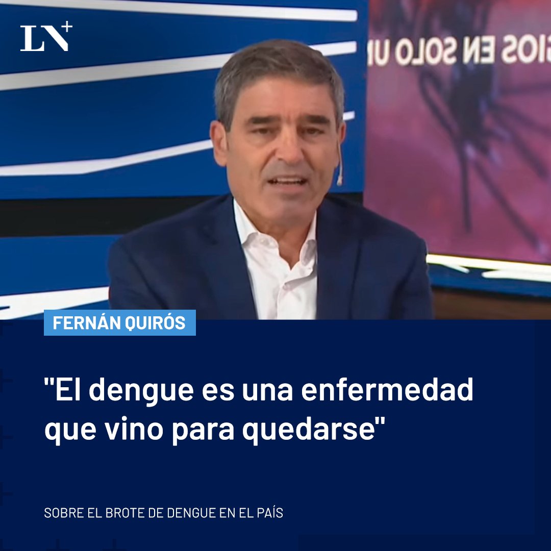 🔷 El ministro de Salud porteño, Fernán Quirós, indicó que todos los años durante los meses de enero, febrero y marzo, habrá casos de dengue.

📺 En #ElNoticiero por LN+.