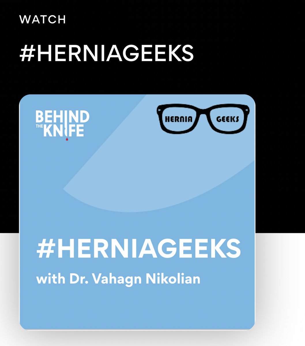 Thank you to @BehindTheKnife for featuring #HerniaGeeks on the channel. Excited to contribute to their growing collection of video based education. #OHSUHernia 
BTK: app.behindtheknife.org/video-playlist… 
YouTube: youtube.com/@HerniaGeeks?s…