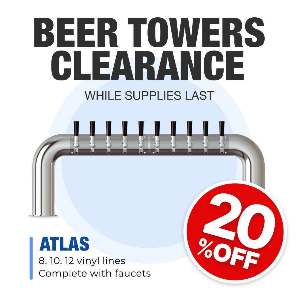 SPRING TOWER SPECIALS ARE HERE!!! While supplies last! Scroll to see all options available! Time to upgrade your tower! Contact us for more details. #draftbeersystem #draftbeertowers #draftbeerequipment #beerequipment  #beersystem #tappedbeer #beertowers #beertaps #ubcgroupusa