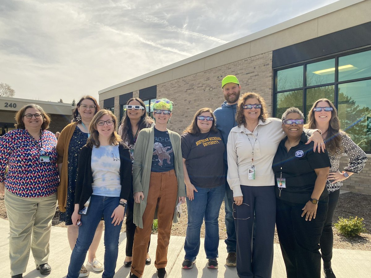 Some staff had the opportunity to view the #solareclipse right here in #madisonheights!