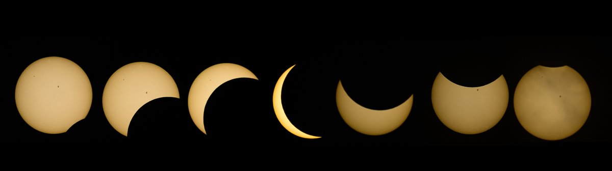 Partial solar eclipse sequence from Annapolis MD