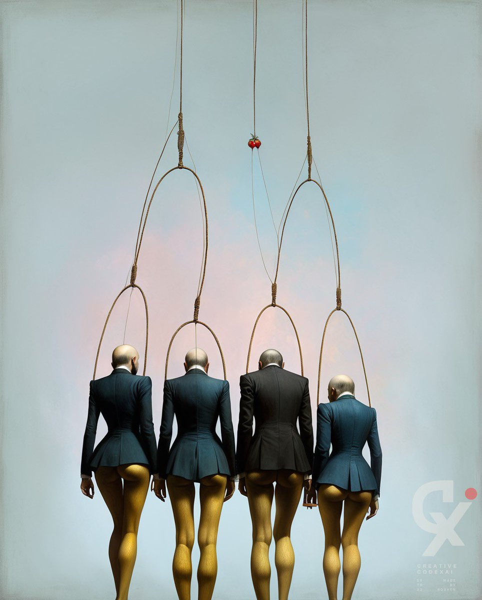 ROSHENDILAN's tweet image. Strings of Control
:
In the world of white collars, unseen hands pull the strings. Time to cut the cords and reclaim our freedom 🎭✂️ #PuppetMasters #BreakFree  #creativecodexai #aiartcommunity #AIArtwork