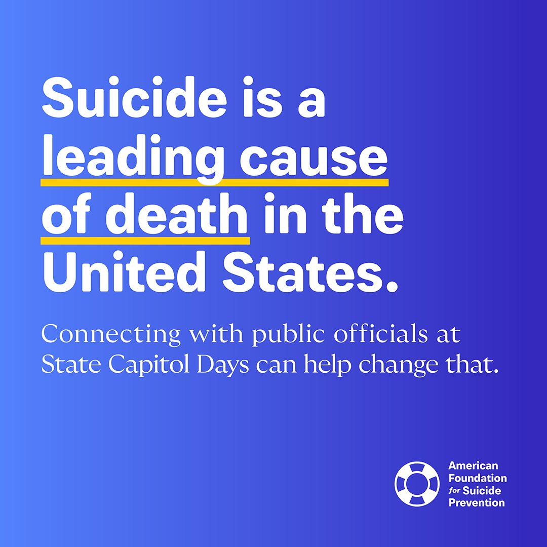 Thank you to all the advocates who have attended an AFSP State Capitol Day event so far! You are helping #StopSuicide across the country. Share what your experience was like in the comments! Want to get involved? Visit afsp.org/chapters. #AFSPadvocacy