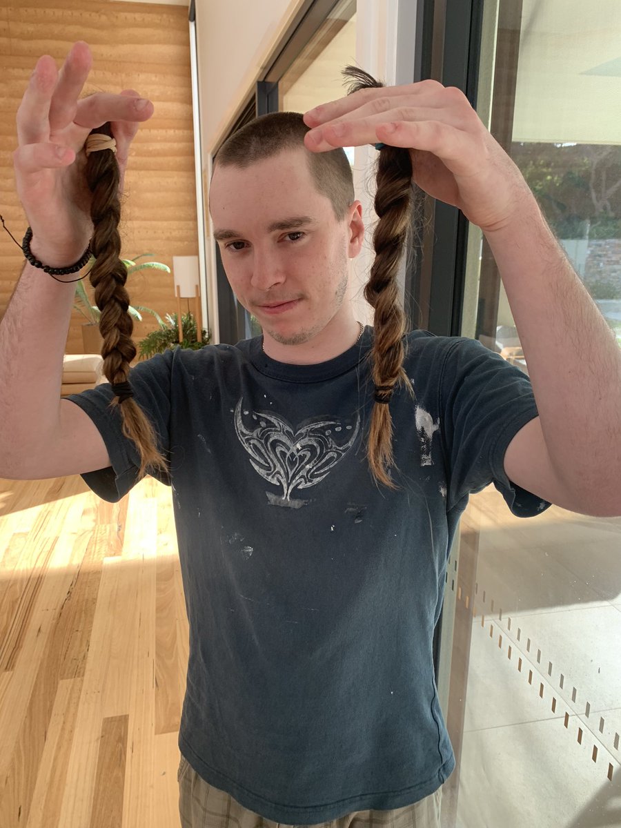 My son has just returned home from a gap year in Canada &amp; he had a mighty mane. Yesterday it got the chop as he prepares to enter a new gap year adventure in the navy. His mates shaved his dome but he’s keen to donate the braids. Do any Aussie wig makers accept them?