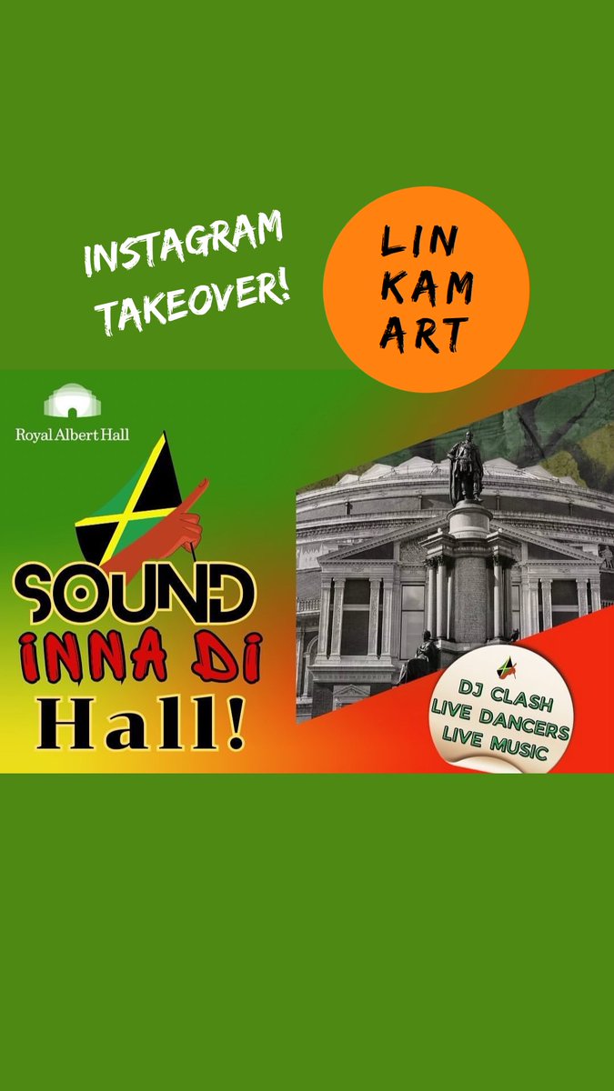 In the lead up to the sold out @SoundInnaDiHall an electrifying event celebrating the vibrant culture of Sound System in the UK, proudly presented by the @RoyalAlbertHall @Lin_Kam_Art will be doing an Instagram takeover🔊🔊🔊 🔥🔥🔥 #soundinnadihall #linkamart #royalalberthall