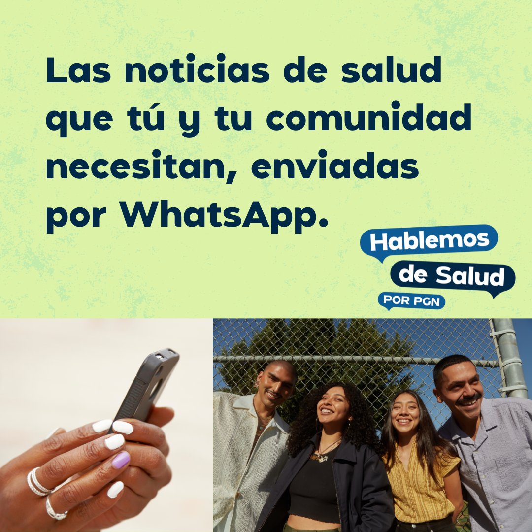 ¿Hablas español? Hablemos de salud is a WhatsApp newsletter that keeps you updated on the latest stories from @PublicGoodNews. Sign up now to get this Spanish-language news digest every two weeks: bit.ly/3J96A32