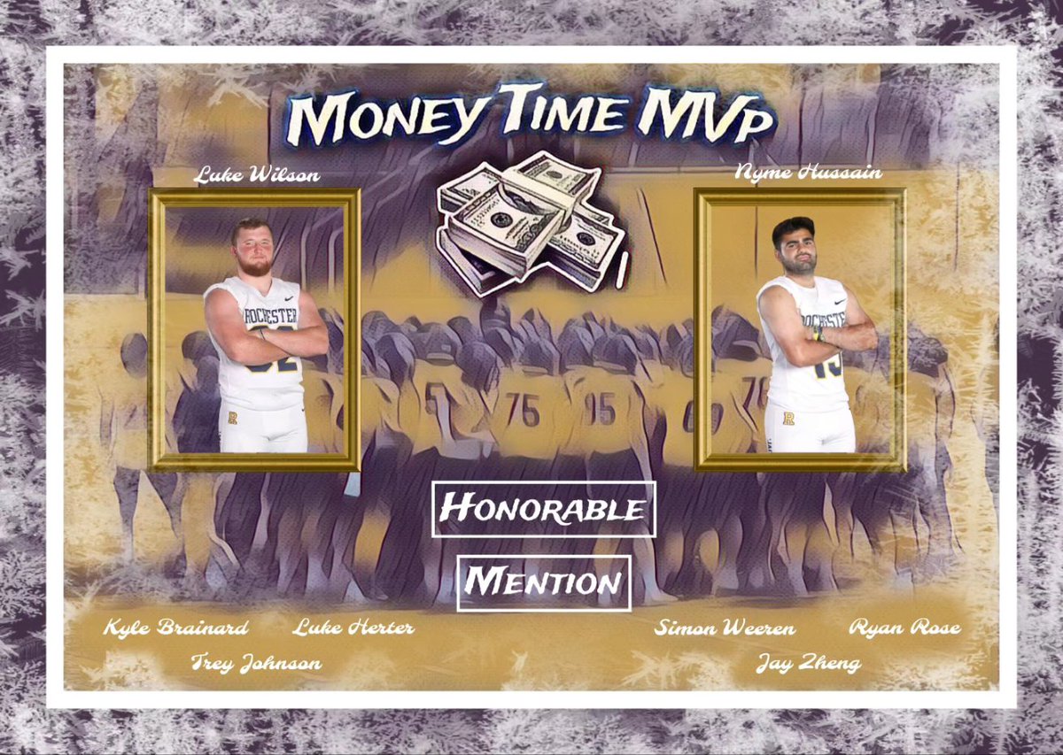 With the shorten week last week you know we had to double it! Last week, and this weeks 'Money Time' 💰⌚ MVPs 🏆! RB Jake Adelmann RB Jay Zheng OL Luke Wilson DB/LB Nyme Hussain #CLIMB